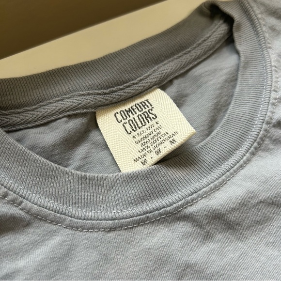 Long Sleeve Grey/Light Blue Comfort Colors Penn State Shirt - Picture 3 of 3